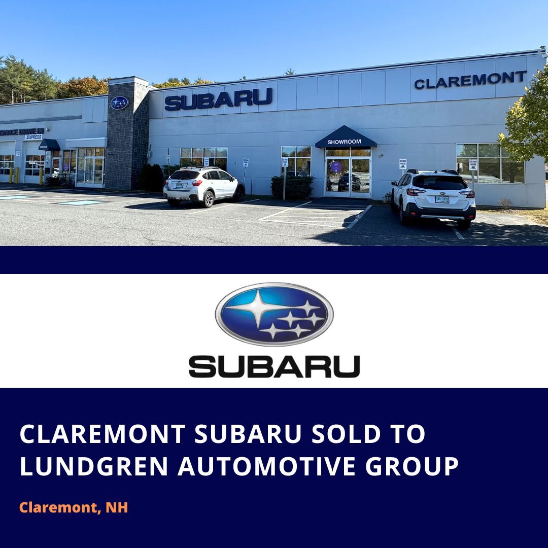 Claremont Subaru sold to Lundgren Automotive Group